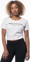 Wolftech Gymwear Crop Top Dames Sport - Wit - XS - Fitness - Sportshirt Dames