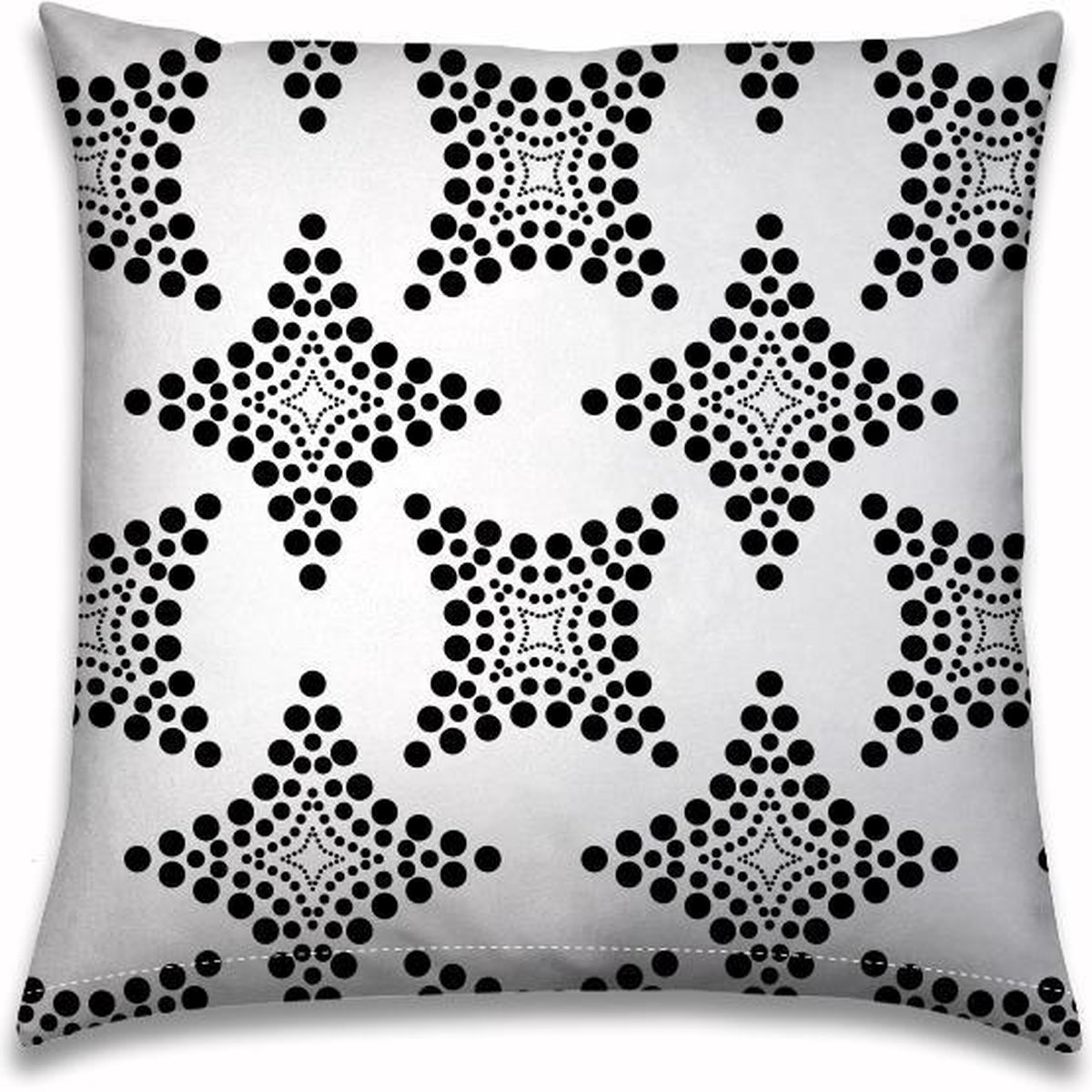 Buitenkussen | 50x50cm | Zwart-wit | Sterren | Stippen | Outdoor |Tuinkussen