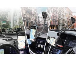 Auto Telefoonhouder – Voorruit & Dashboard – Zuignap – Zwart – GSM houder auto –Telefoonhouders Auto – Autohouder