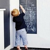 Tableau adhésif Doodadeals | Tableau d'école | Tableau de Chalk auto-adhésif | avec des craies | 200 centimètres x 45 centimètres
