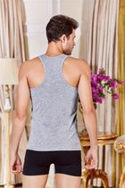 2 Stuks- Heren halterhemd  | Sporthemd, comfortabel en strak | maat L  | kleur grijs