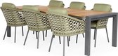 SUNS Nappa Rialto dining tuinset 212,5-269x100xH75 cm 7 delig teak / forest green