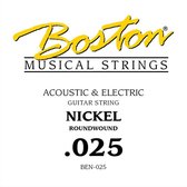 Snaar elektrische/akoestische gitaar Boston BEN-025 Nickel roundwound .025