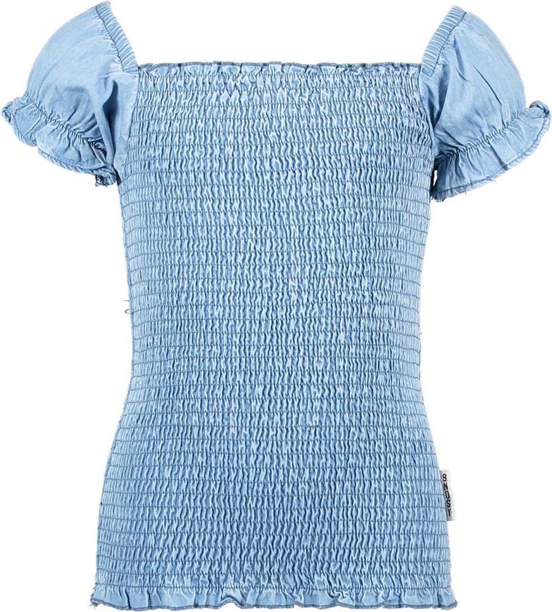 B-Nosy Unisex blouses B-Nosy Girls smocked denim top Curious denim 92