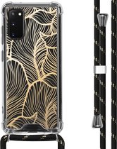 iMoshion Design hoesje met koord voor de Samsung Galaxy S20 - Bladeren - Goud