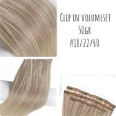 Clip In Extensions VOLUMESET 50gram 40cm #18/22/60 blond mix 3delig