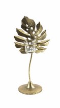 Countryfield - Theelichthouder -  blad Lorena - S goud - L13B17H35,5CM