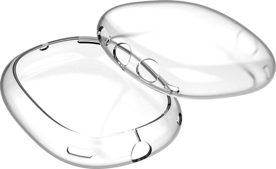Transparante siliconen hoes voor Airpods Max oorschelpen, set van twee.