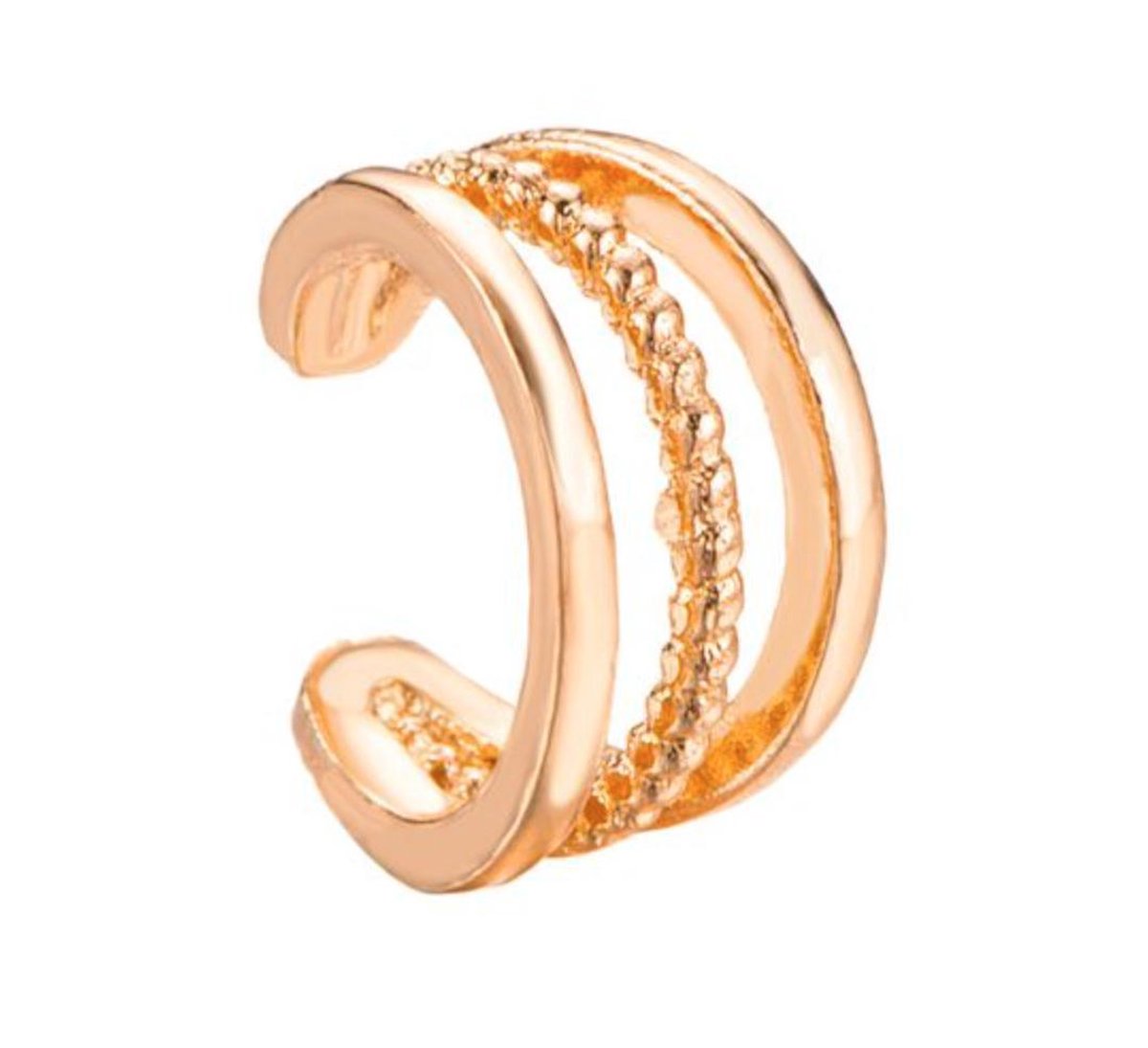 Mini 3 rijen ear cuff | goud gekleurd
