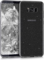 kwmobile hoes geschikt voor Samsung Galaxy S8 Plus - backcover voor smartphone - Glitter en Stippen design - zilver / transparant