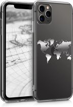kwmobile telefoonhoesje voor Apple iPhone 11 Pro Max - Hoesje voor smartphone - Wereldkaart design