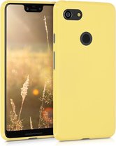 kwmobile telefoonhoesje voor Google Pixel 3 XL - Hoesje voor smartphone - Back cover in mat geel