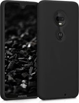 kwmobile telefoonhoesje voor Motorola Moto G7 / Moto G7 Plus - Hoesje met siliconen coating - Smartphone case in zwart