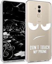 kwmobile telefoonhoesje voor Huawei Mate 20 Lite - Hoesje voor smartphone in wit / transparant - Don't Touch My Phone design