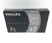 Tape de cassette Audio PHILIPS FS 60 position normale / Idéal pour toutes fins d'enregistrement / scellé bande cassette Blanco / cassette / baladeur / PHILIPS cassette.