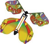 vliegende vlinder, opdraaibare vlinder paars/groen kindercrea