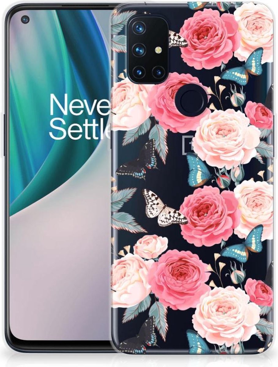 OnePlus Nord N10 5G TPU Case Butterfly Roses