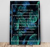 Metalen wandbord A3 credo bladeren - Bijbel - Christelijk - Majestic Ally - 1 stuk