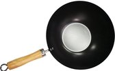 Keuken pan Antiaanbaklaag - wok pan - houten handvat - non-stick - Ø 28 cm - Wok 28 cm houten handvat