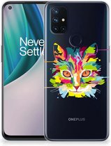 Mobiel Case OnePlus Nord N10 5G GSM Hoesje Doorzichtig Cat Color