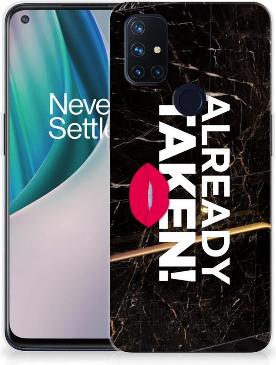 OnePlus Nord N10 5G Siliconen hoesje met naam Already Taken Black