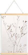 JUNIQE - Posterhanger Wild Flower Natural Beige 1 -30x45 /Ivoor