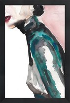 JUNIQE - Poster in houten lijst Forever Electric -20x30 /Groen & Roze
