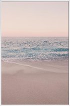 JUNIQE - Poster in kunststof lijst Rosegold Beach Morning -20x30