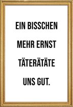 JUNIQE - Poster in houten lijst Ernst -20x30 /Wit & Zwart