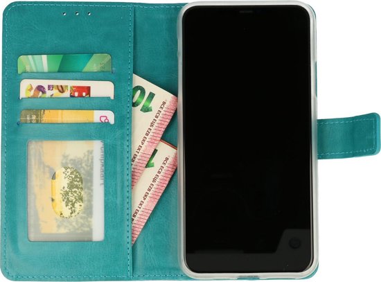 Motorola Moto E7 Power & E7i Power Case Turquoise - Wallet Book Case - Porte-cartes & Languette magnétique