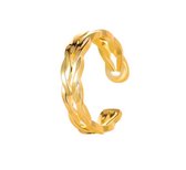 Small braided ear cuff | goud gekleurd