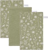Little Dutch Washandjes set Wild Flowers Olive