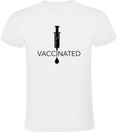 Vaccinated Heren t-shirt | gevacinneerd | vaccin | corona| covid-19 |  virus | viruswaanzin | Wit