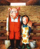 Boerenleven I - Bram Vermeulen - Giclée op canvas
