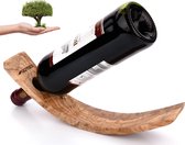 OLIVIEU ~ Wijnhouder Hout ~ Olijfhouten Wijnfleshouder ~ Wijnhouder voor een Fles ~ Origineel Cadeau