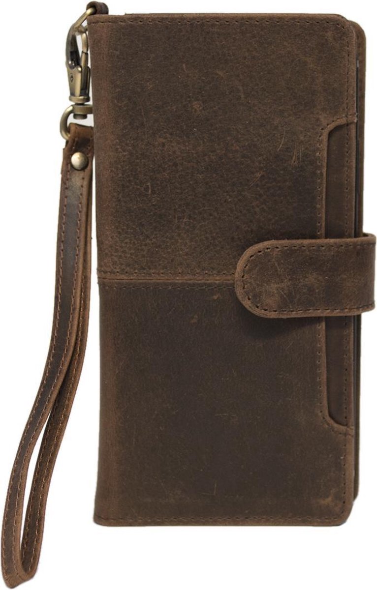 Hoesje iPhone 11 Lichtbruin Leer – iPhone 11 Hoesje Lichtbruin Buffelleer – Leren Hoesje iPhone 11 – Bookcase Hoesje Leer