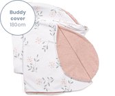 Doomoo Buddy Cover - Hoes voor Voedingskussen Buddy - Biologisch Katoen - 180 cm - Spring Pink