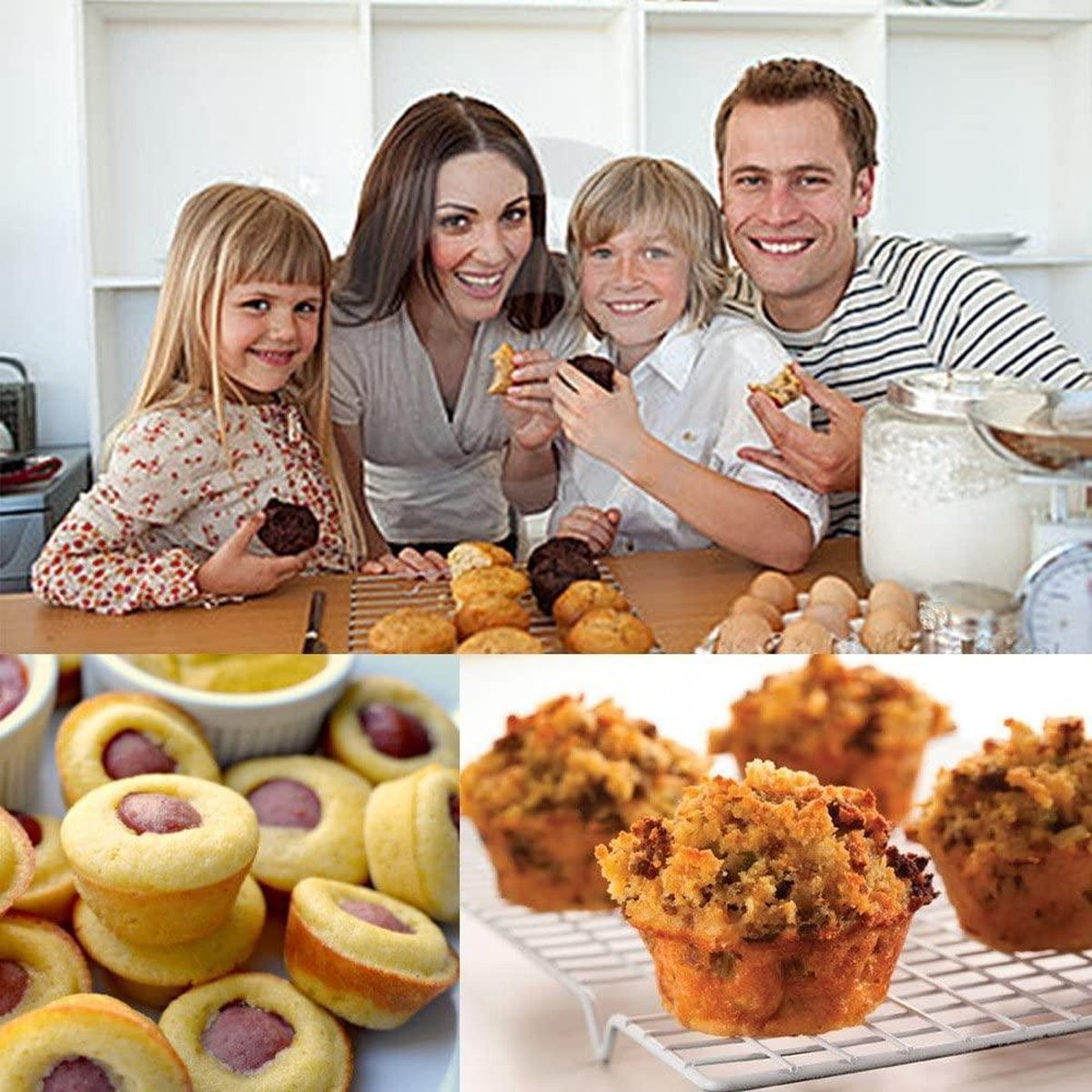 Siliconen Muffinvorm - Siliconen Bakvorm - Muffin Bakvorm Siliconen – Siliconen Cupcake Vormpjes - Muffin Bakblik – Muffin Bakplaat – 24 Vormpjes – Lichtblauw – foto 4