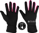 Pure2Improve hardloop handschoenen, roze, maat M/L