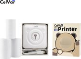 Celvar Pocket Printer - Via Bluetooth - A6 - Incl 3x Rol Papier - Zakformaat - Mini Printer - Peripage