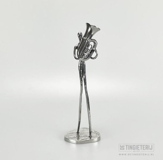 Sculptuur Tuba speler / cadeau muziek / geschenk / aandenken muziek / muzikant / instrumentbespeler / cadeau fanfare / muziekvereniging geschenk