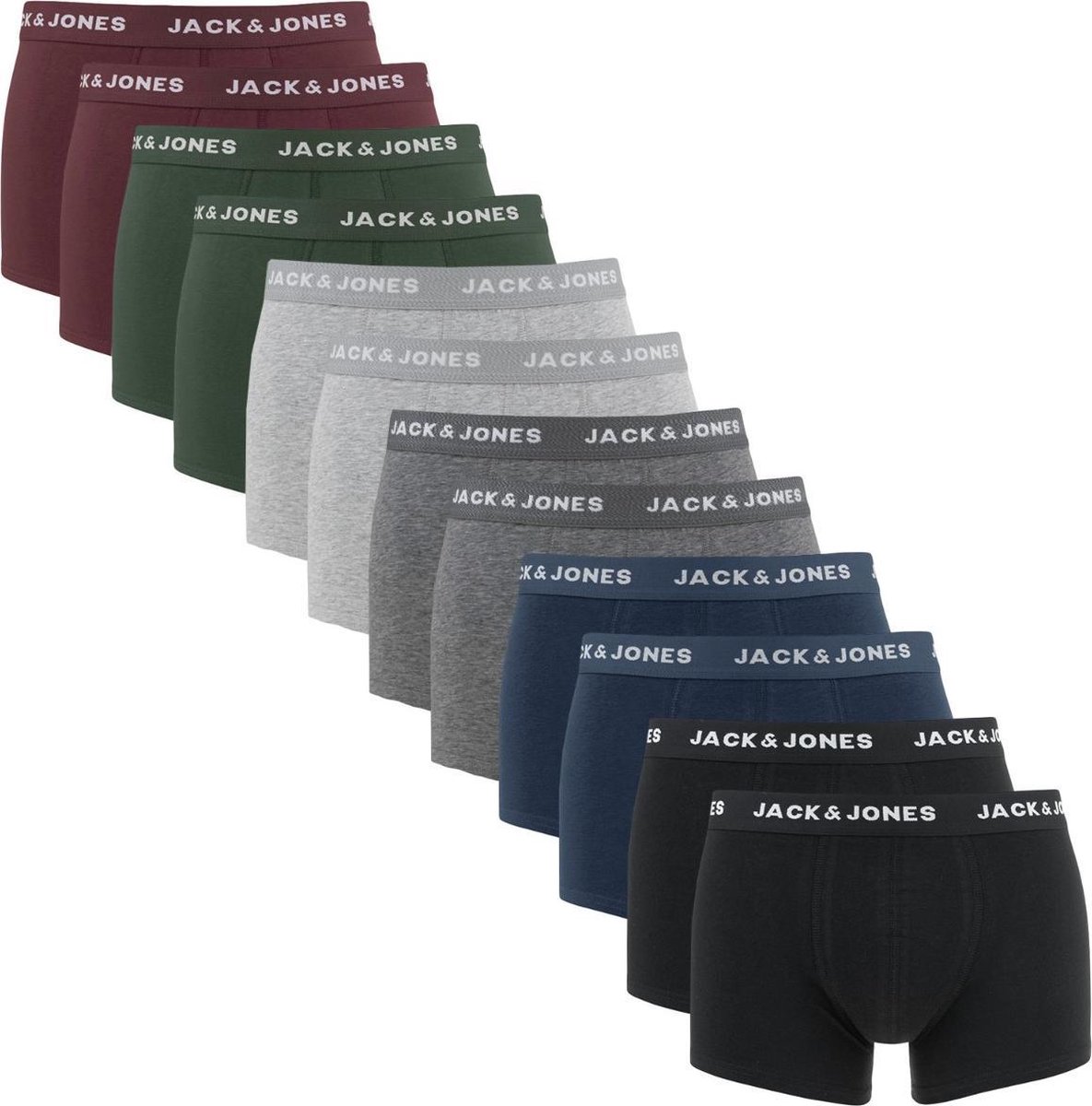 JACK&JONES JACSOLID 12 PACKS Heren Trunks - Maat L