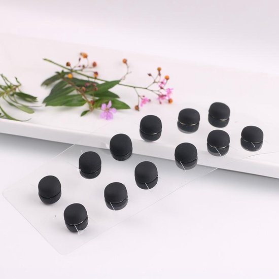 Foto: Hoofddoek magneet hijab accessoires mat zwart 1 paar 