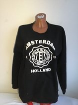 Zwarte sweater trui  Unisex Amsterdam maat L