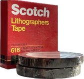 Lithographic Tape 12x66m Scotch 616 3m - Robijnrood 2 rollen tape