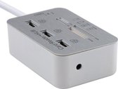 WiseGoods 5 in 1 USB Splitter - Kaartlezer - USB Splitter voor laptop - SD/MMC/M2/MS/MS Pro Duo - Alles In 1 USB Hub - Zwart