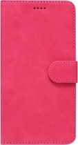 ADEL Kunstleren Book Case Pasjes Portemonnee Hoesje Geschikt Voor Samsung Galaxy J7 (2016) - Roze