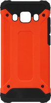 WLONS Rubber Kunststof Bumper Case Hoesje Geschikt Voor Samsung Galaxy J5 (2016) - Oranje