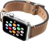 Leren bandje Apple watch - Beige Apple watch bandje 42 mm / 44 mm