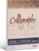 REMAKE Ecologisch Upcycle papier met 25 % leer vezels 50 vel A4 250 g/m2 inkjet kleur Parel wit Calligraphy Perla FAVINI rustiek perkament papier